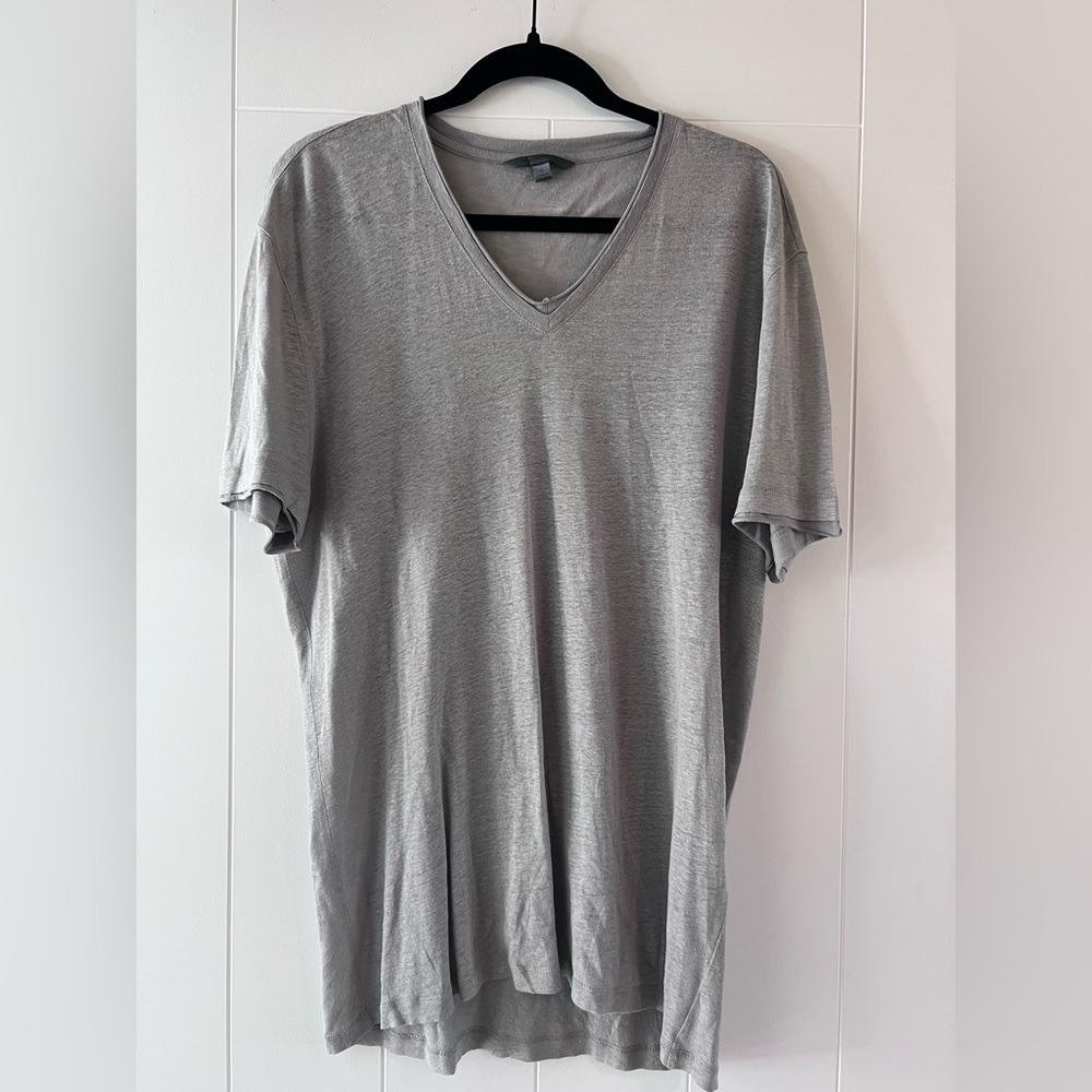 3 John Varvatos  XL Men’s V Neck Shirt Gray, Navy and Dark Gray.